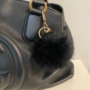 💕 3 for $75 💕 Black Rabbit Fur Keychain